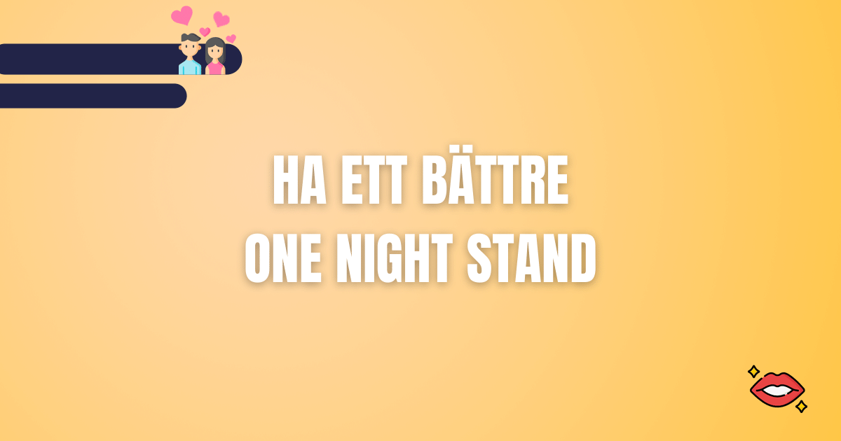HA ETT BÄTTRE ONE NIGHT STAND